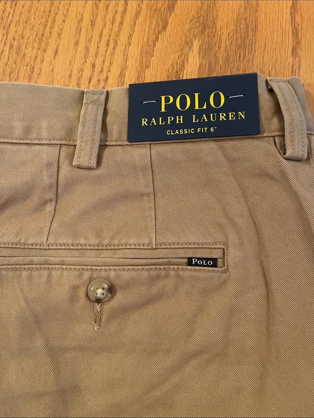 Polo by Ralph Lauren Men’s Tan Flat-Front Cotton Shorts
